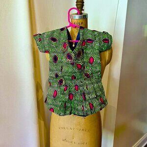 Girl's Green African Set